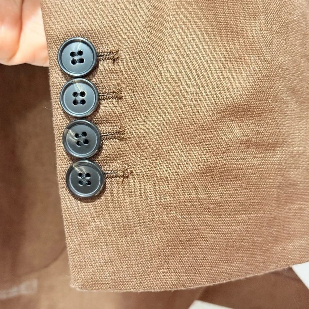 8 by‎ yoox 100% flax Classic Tan Blazer for Men 46